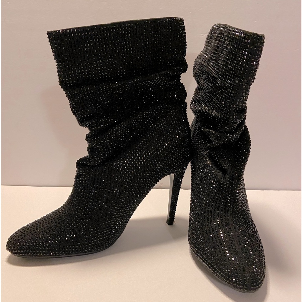 Black Ninewest Dazzle Booties size 11